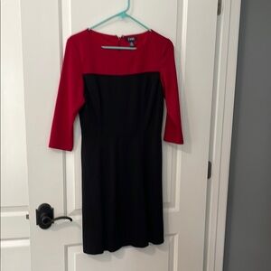 Elegant Red and Black Women's Dress